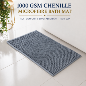 1000 GSM Chenille Microfibre Bath Mat