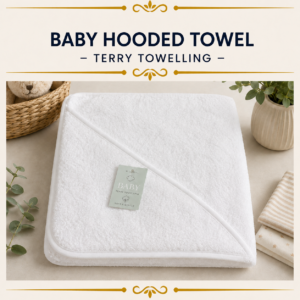 Baby Hooded Towel - Terry Towelling
