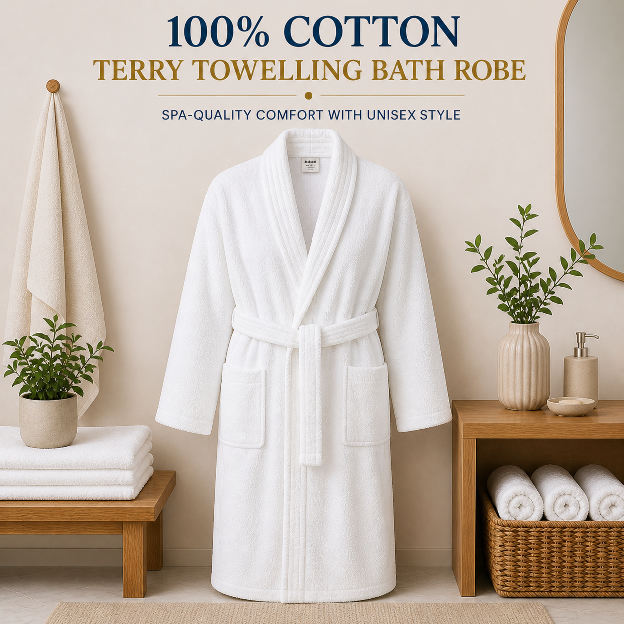 Velour Bathrobe Collection: Spa-Quality Comfort with Unisex Style (Available in more colours)
