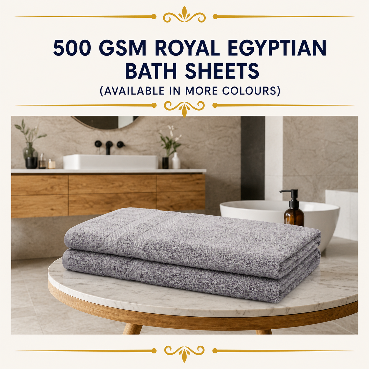 500 GSM Royal Egyptian Bath Sheets (available in more colours)