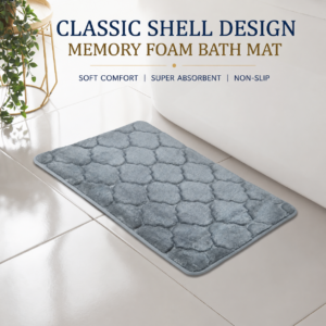 Classic Shell Design Memory Foam Bath Mat
