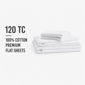 120 TC 100% Cotton Premium Flat Sheets