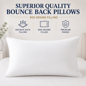 Superior Quality Bounce Back Pillows - 800 Grams Filling