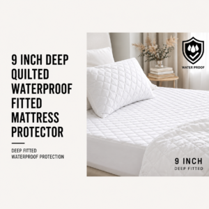 9 Inch Deep Quilted Waterproof Fitted Mattress Protector