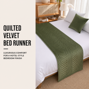 Quilted Velvet Bed Runner – Luxurious Comfort for a Hotel-Style Bedroom Finish