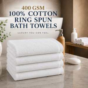 400 GSM 100% Cotton Ring Spun Bath Towels