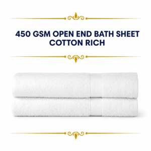 450 GSM Open End Bath Sheet - Cotton Rich