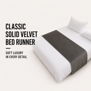 Classic Solid Velvet Bed Runner – Soft Luxury in Every Detail