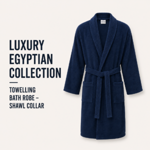 Luxury Egyptian Collection Towelling Bath Robe - Shawl Collar