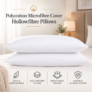 Polycotton/Microfibre Cover Hollowfibre Pillows