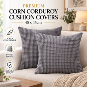 Premium Corn Corduroy Cushion Covers - 45x45cm (Available in more colours)
