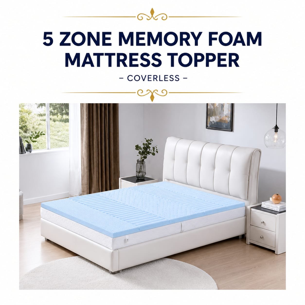 5 Zone Memory Foam Foam Mattress Topper - Coverless