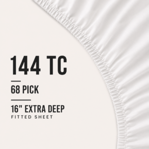 144 Thread Count, 68 Pick - 16" Extra Deep Fitted Sheet