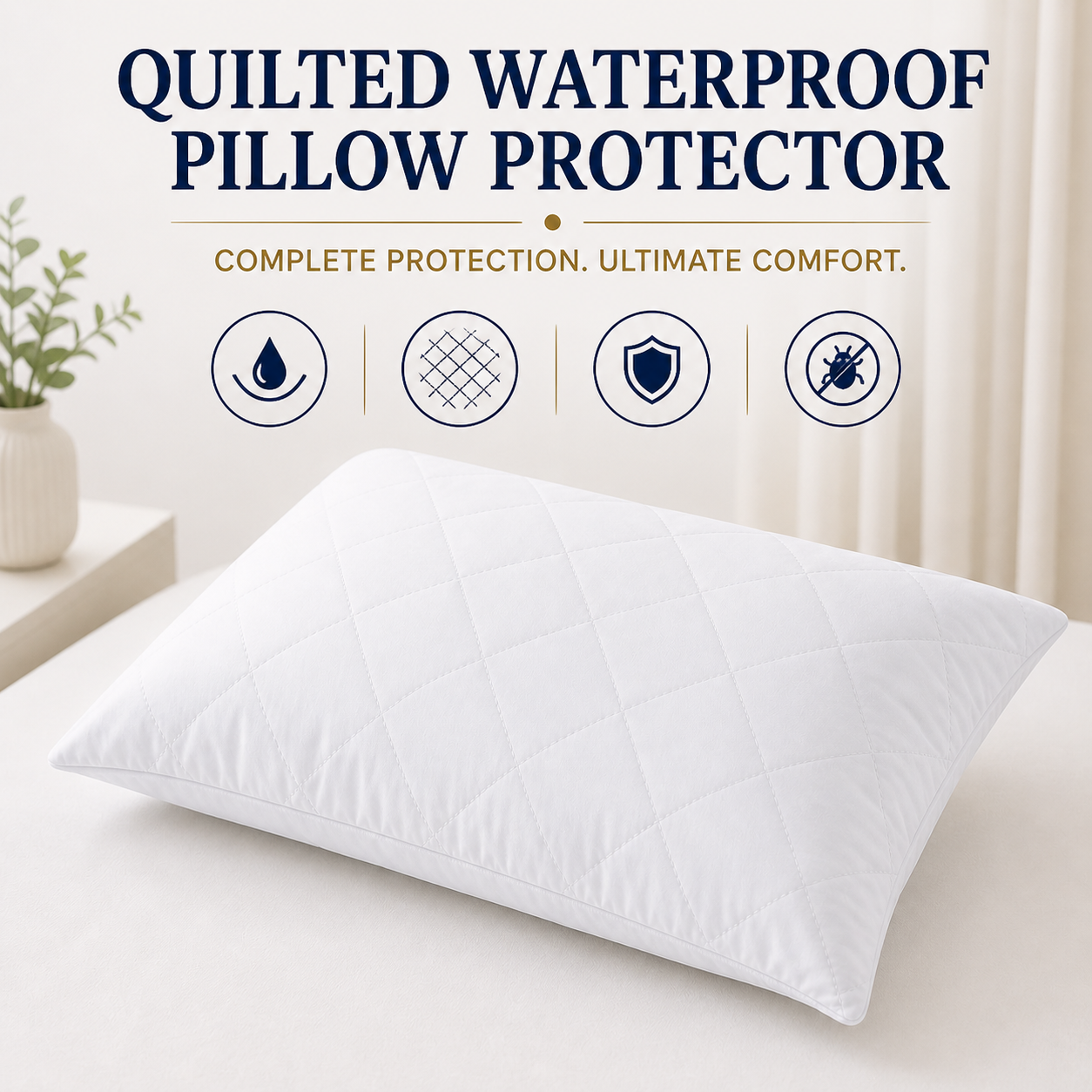 Quilted Waterproof Pillow Protector