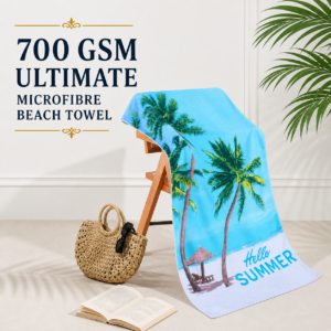 Palm Beach Design Lightweight Microfibre Beach Towel – 70 x 150 cm