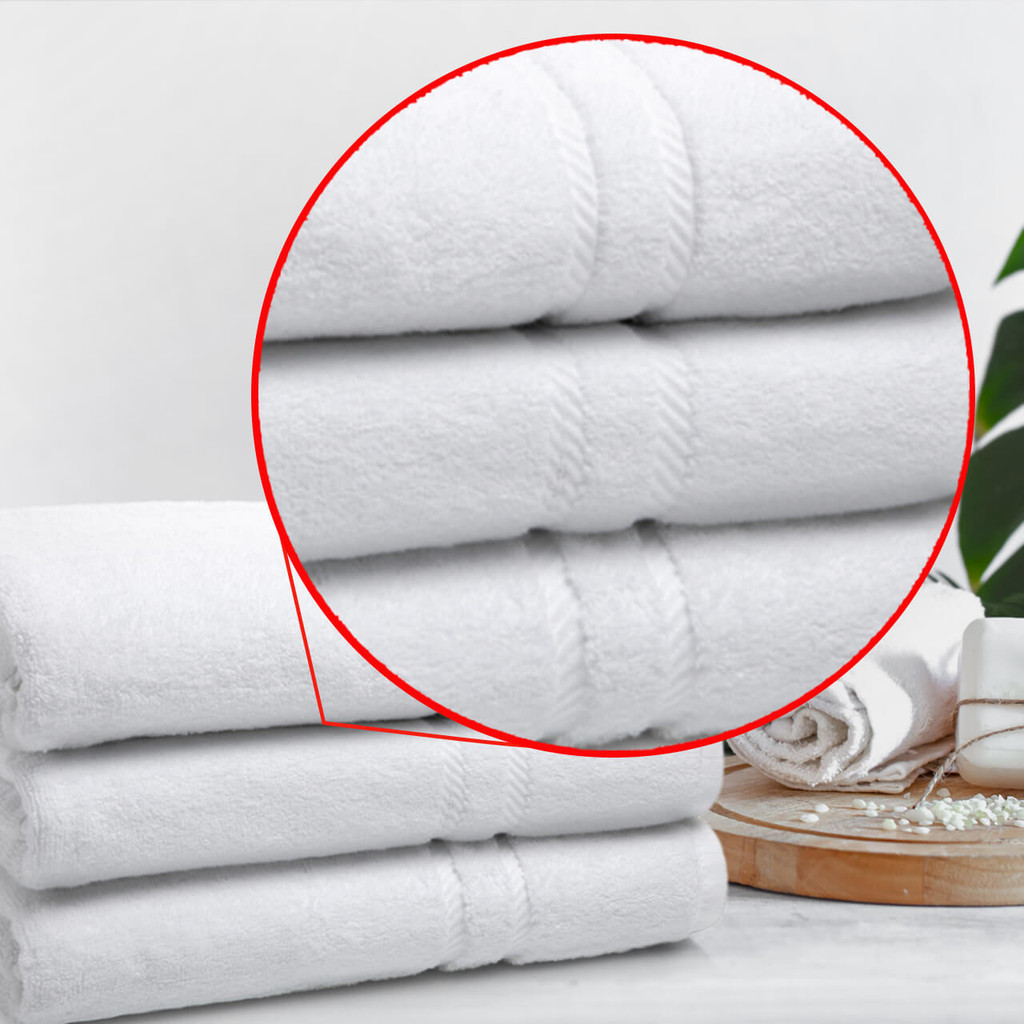 600 GSM Double Yarn White Face Cloths - Image 3