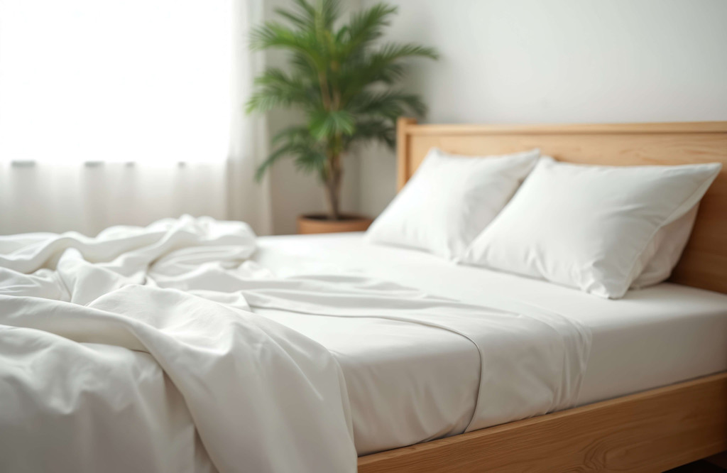 300TC 100% Cotton Sateen Fitted Sheets 12 Deep – Luxury White Bedding