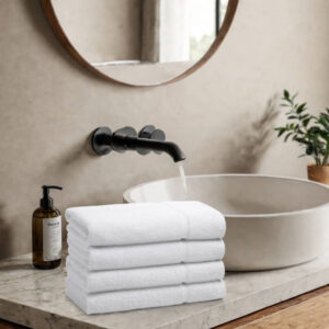 600 GSM Double Yarn White Hand Towels