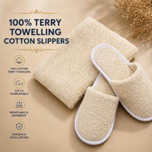 100% Terry Towelling Cotton Slippers