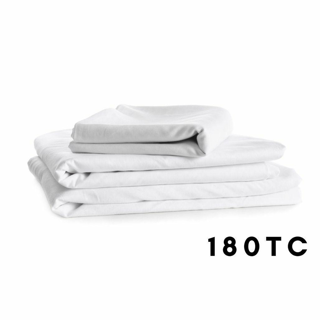 180TC Easy Iron - Percale Flat Sheets