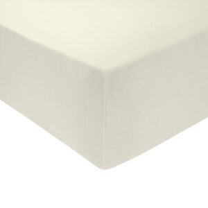 4 Foot Bed 68 Pick Polycotton Fitted Sheet - White