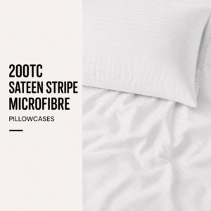 200TC Sateen Stripe Microfibre Pillowcases