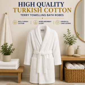 High Quality Turkish Cotton Terry Towelling Bath Robes