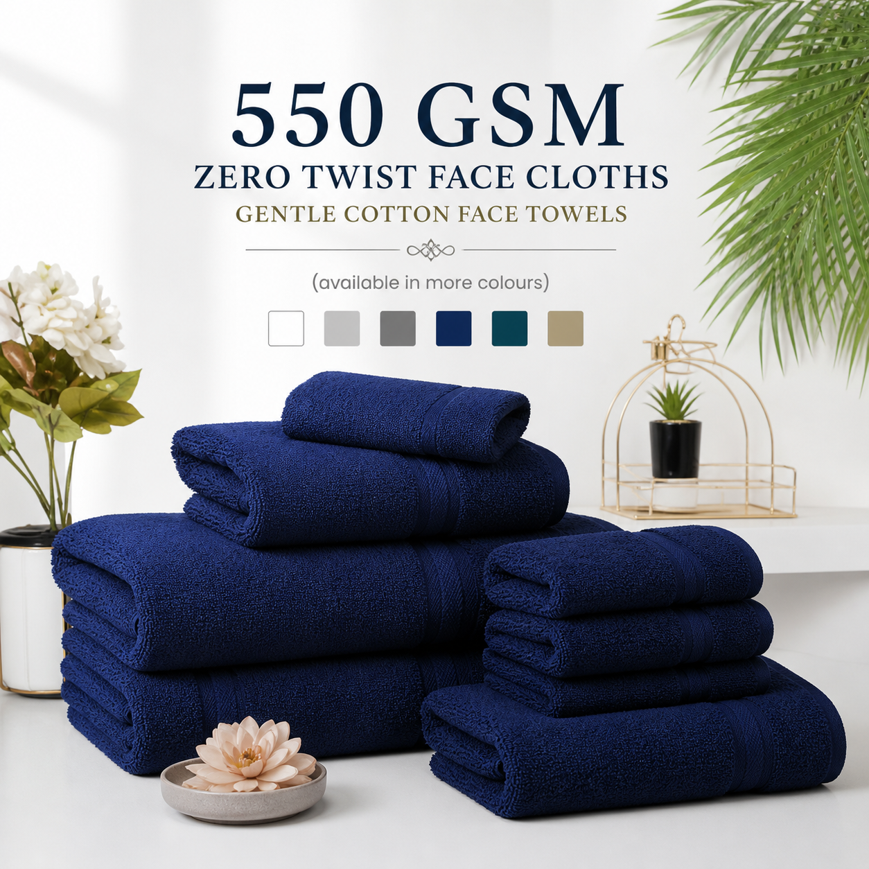 700 GSM Royal Egyptian Face Cloths (available in more colours)