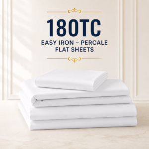 180TC Easy Iron - Percale Flat Sheets