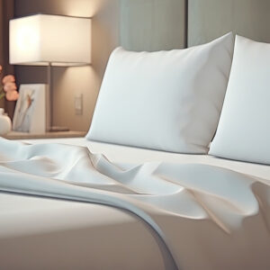 Premium Tencel 12inch Deep Fitted Sheet - White