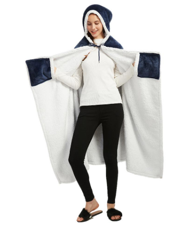 Double Layer Sherpa Hooded Blanket - Image 2