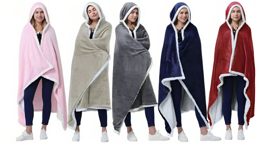 Double Layer Sherpa Hooded Blanket - Image 8