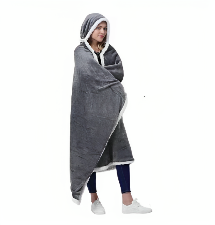 Double Layer Sherpa Hooded Blanket - Image 4