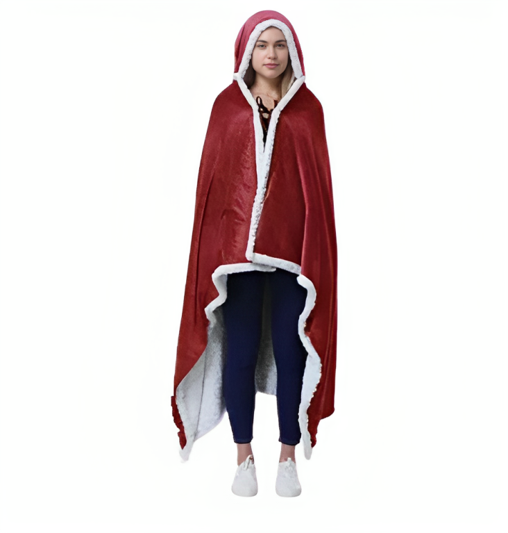 Double Layer Sherpa Hooded Blanket - Image 5