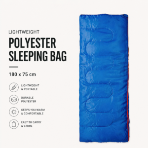 Lightweight Polyester Sleeping Bag – 180x75cm | Sleeping Bags UK