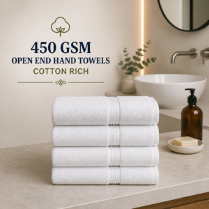 450 GSM Open End Hand Towels - Cotton Rich