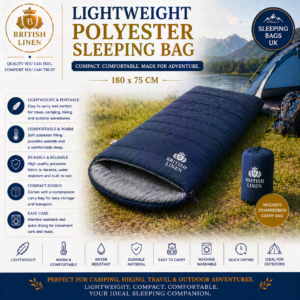 Lightweight Polyester Sleeping Bag – 180x75cm | Sleeping Bags UK