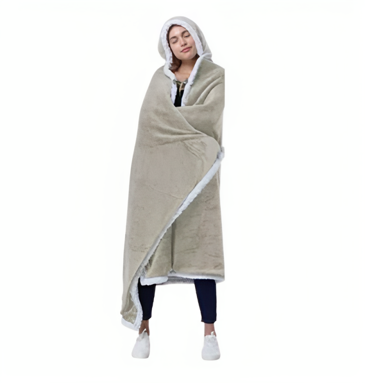Double Layer Sherpa Hooded Blanket - Image 6