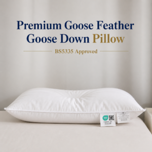 Premium Goose Feather Goose Down Pillow - BS5335 Approved