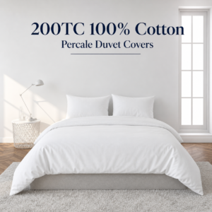 200TC 100% Cotton - Percale Duvet Covers