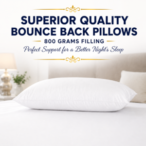 Superior Quality Bounce Back Pillows - 800 Grams Filling