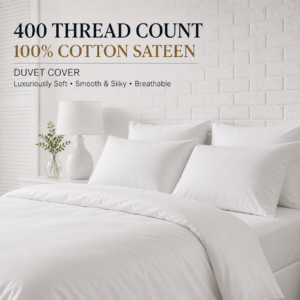 400 Thread Count 100% Cotton Sateen Duvet Cover
