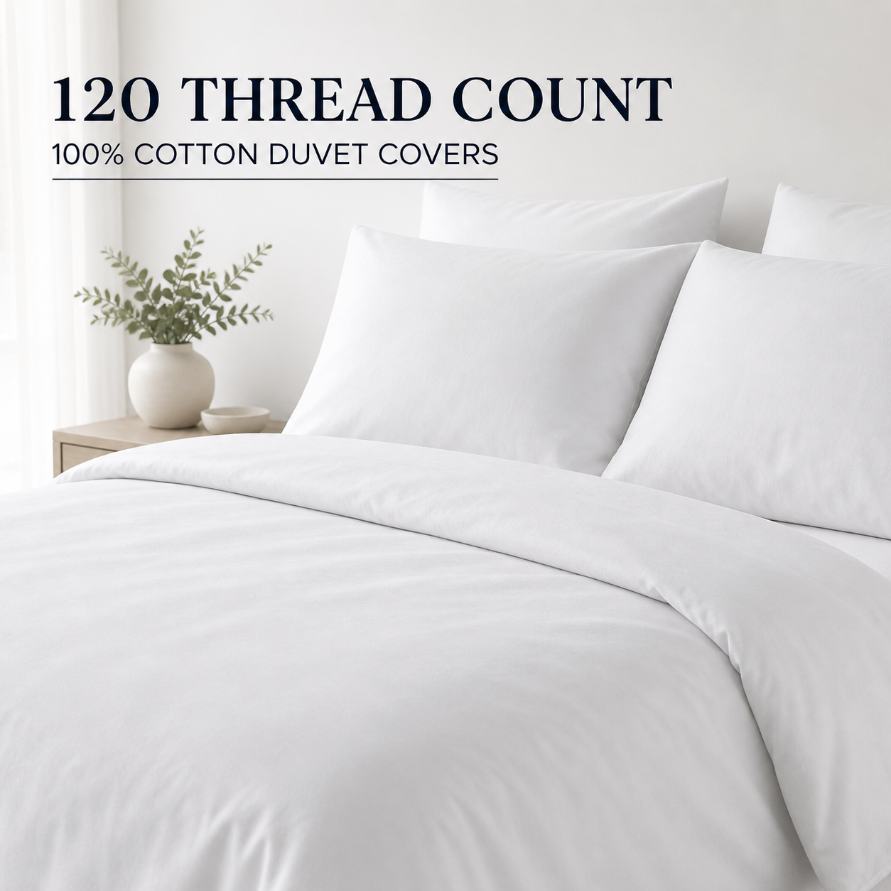 120 Thread Count 100% Cotton Duvet Covers