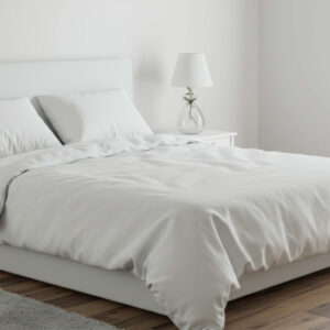 Premium 300TC Cotton Sateen Duvet Covers – White Luxury Bedding