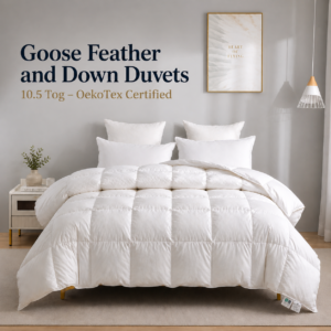 Goose Feather and Down Duvets 10.5 Tog - OekoTex Certified