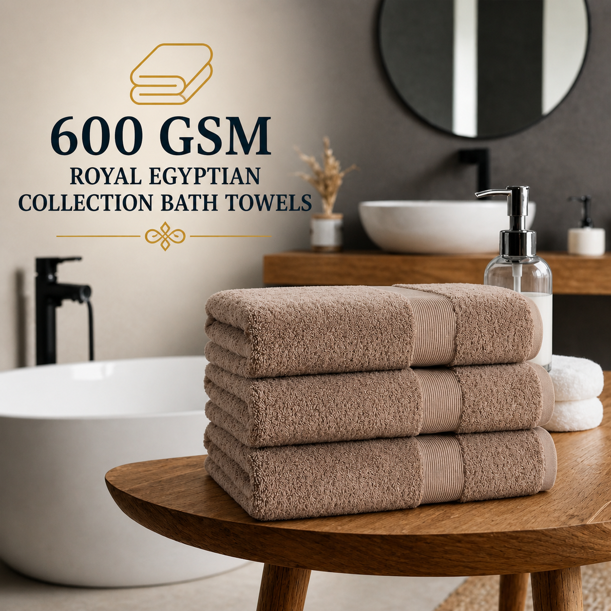 600GSM Royal Egyptian Collection Bath Towels